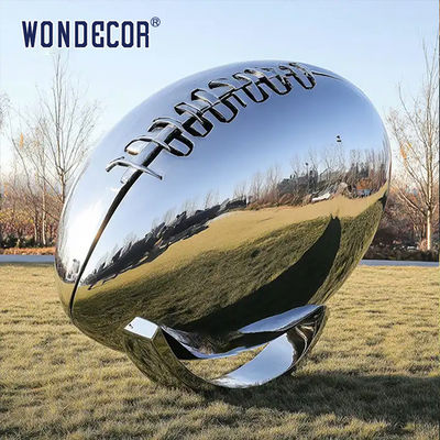 Outdoor School Large-Scale Metal Landscape Rugby Stainless Steel Sculpture