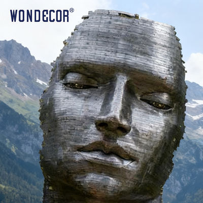 Large Outdoor Metal Art "Heaven, I Am Watching You" Stainless Steel Sculpture