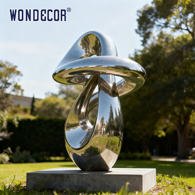 Large Outdoor Modern-Style Abstract Geometric Stainless Steel Sculpture for Parks