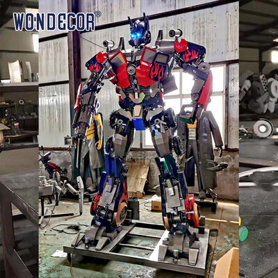 3m Tall Large Optimus Prime Stainless Steel Sculpture Outdoor Plaza Transformer Theme Commercial Decorative Statue